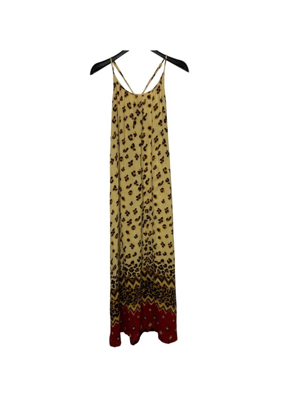 MinkPink Wild Thing Animal Print Leopard Maxi Dress Coverup Semi Sheer Sz XS